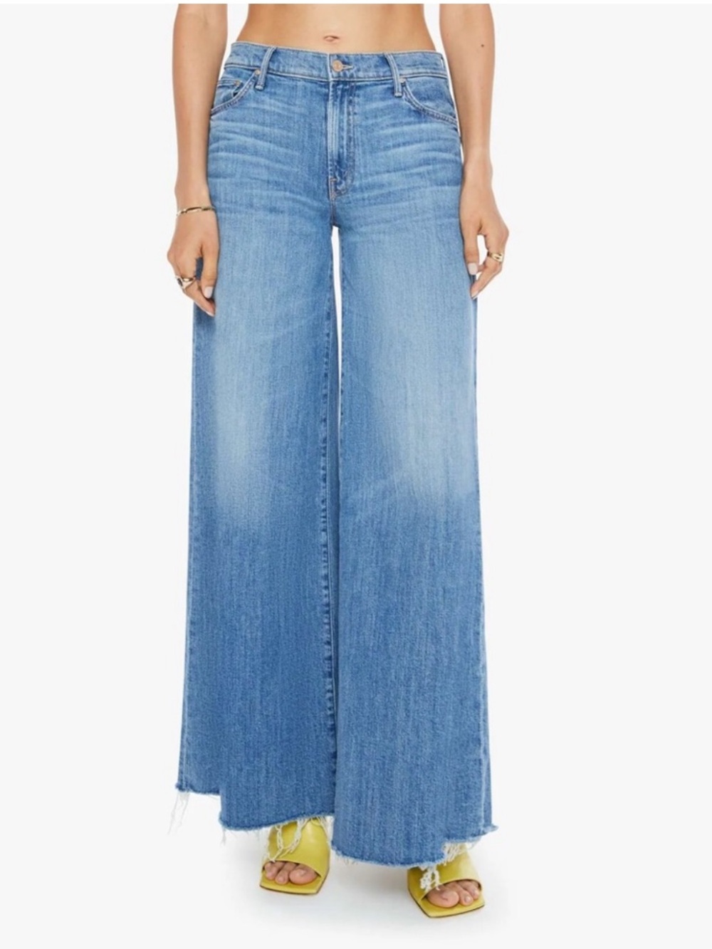 MOTHER Swisher Sneak Fray Wide
Leg Jeans Boogie Down